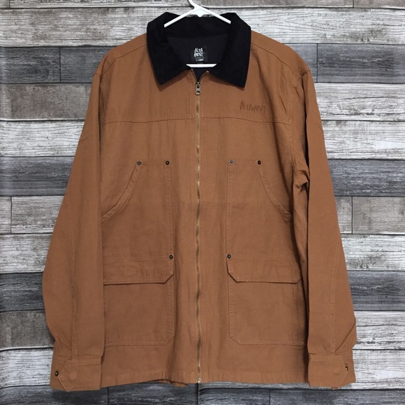 Altamont Chore Jacket Men’s XL Brown Full Zip Corduroy Collar Pockets Cotton. - Picture 4 of 13